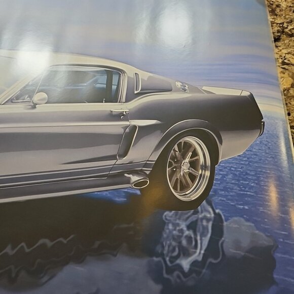 Ford Mustang GT 500 American Flag Poster 24x36 Fully Laminated No Pin Holes - Picture 8 of 9